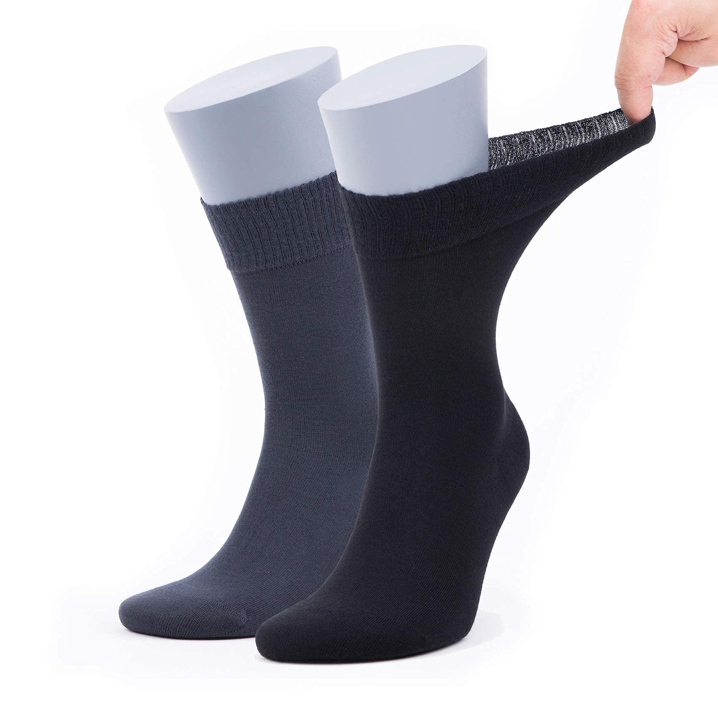 Menβs Bamboo Diabetic Socks 2-Pack - Ultra Thin