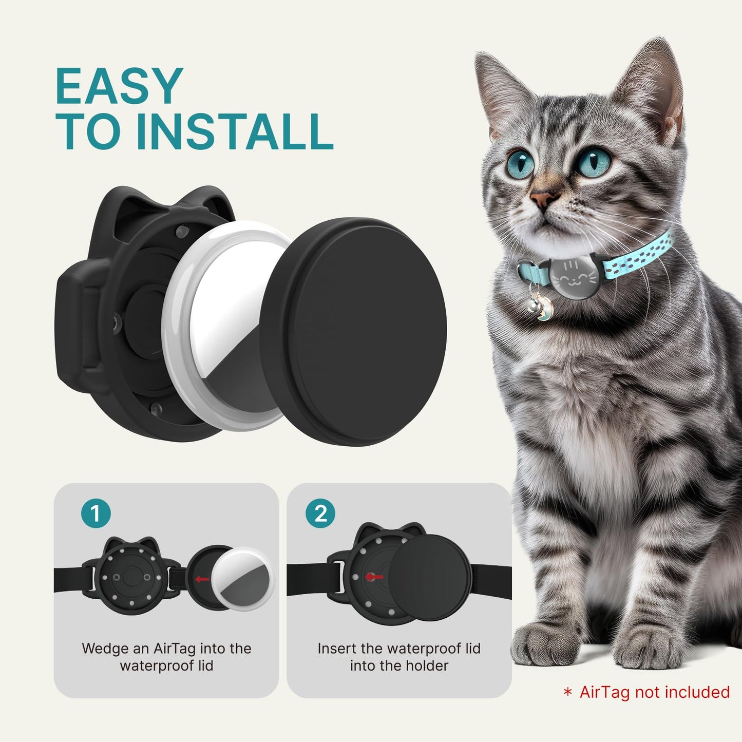Waterproof Airtag Cat Collar - Concordia Style Boutique