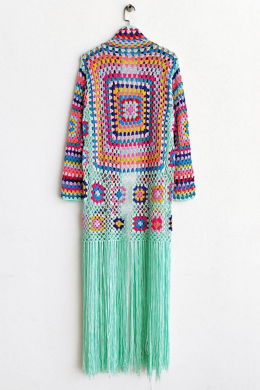 Fringe Tied Long Sleeve Cardigan - Premium Jacket from Concordia Style Boutique - Just $113! Shop now at Concordia Style Boutique