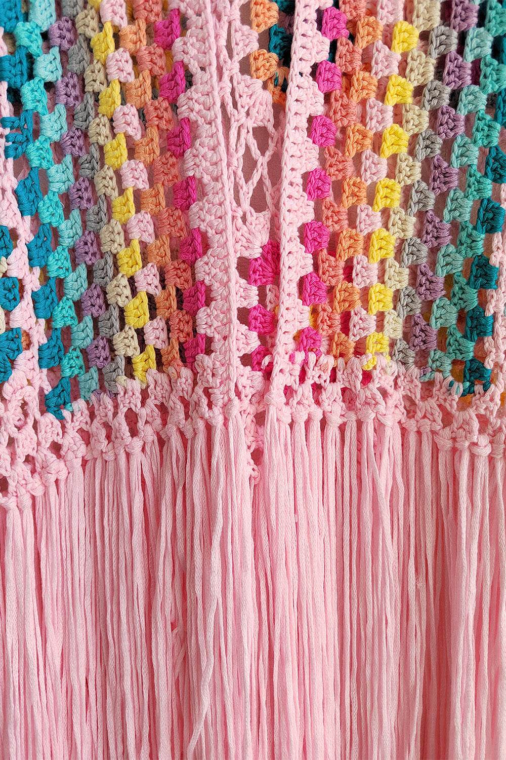 Fringe Tied Long Sleeve Cardigan - Concordia Style Boutique