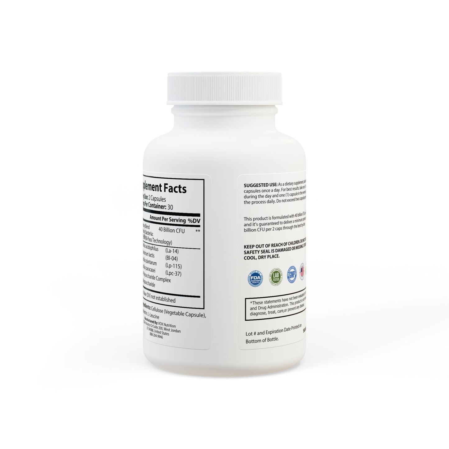 Probiotics Supplement (60 Capsules) - Concordia Style Boutique