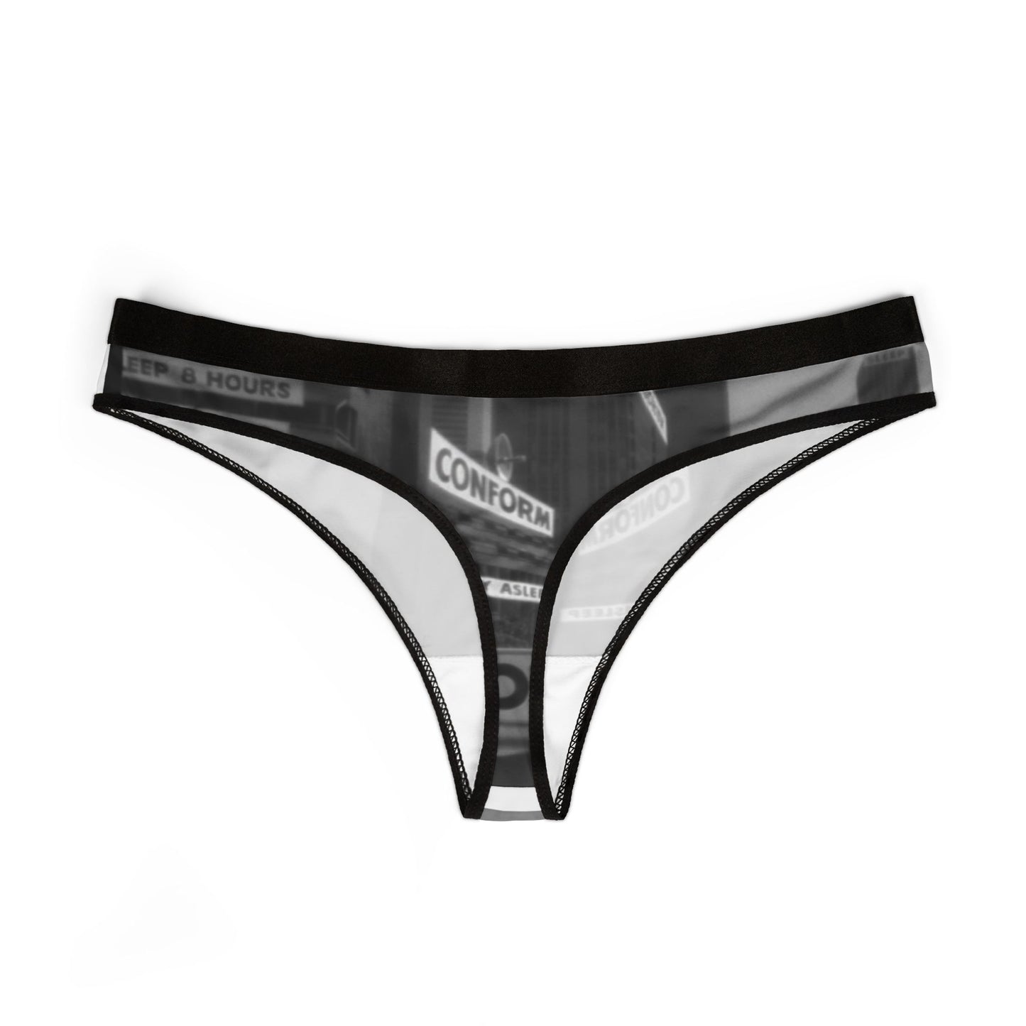 "Obey" - Comfort-Inspired Women's Thongs, Stylish Underwear