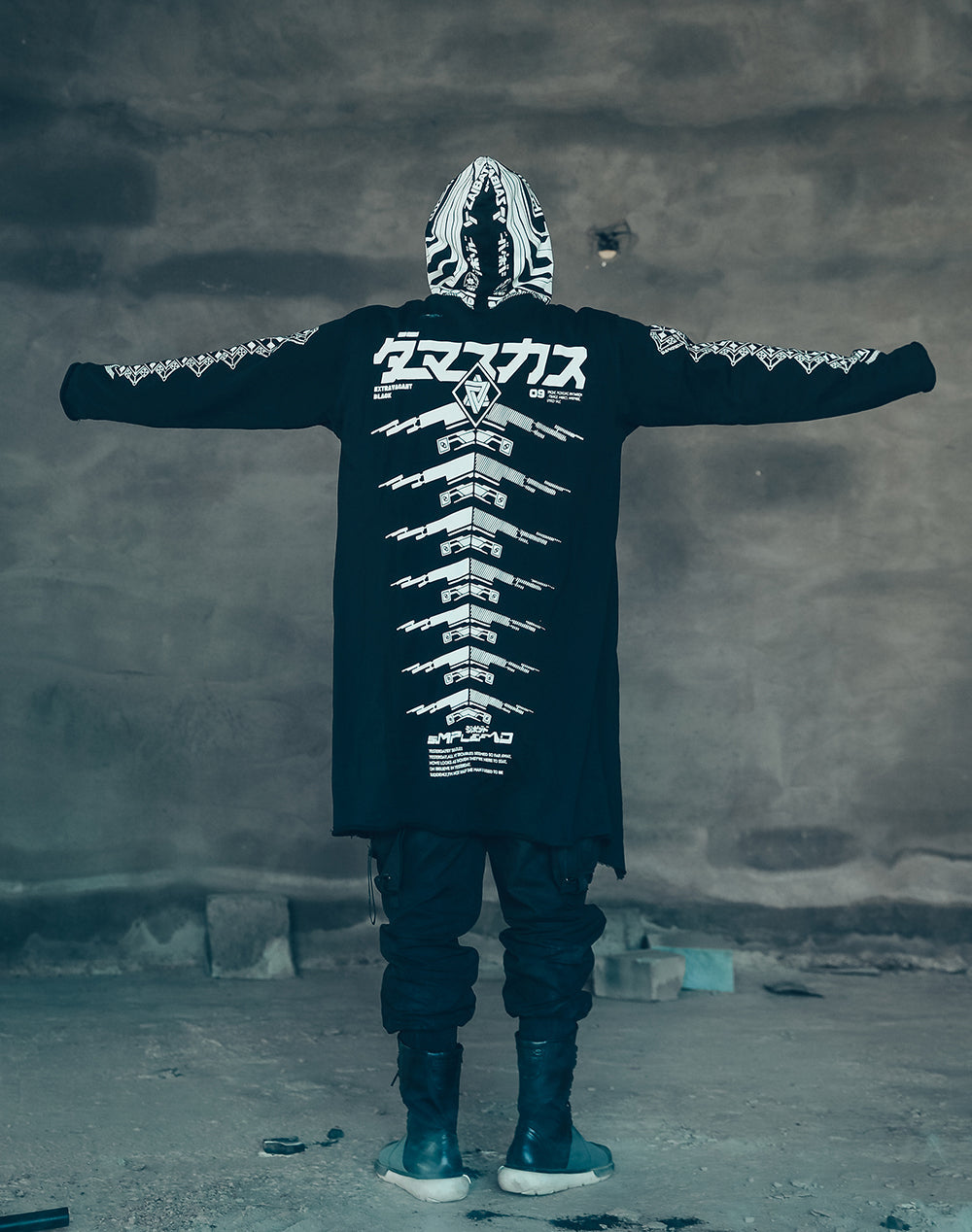 Sim507 Cyber Alien Trench Coat - Concordia Style Boutique