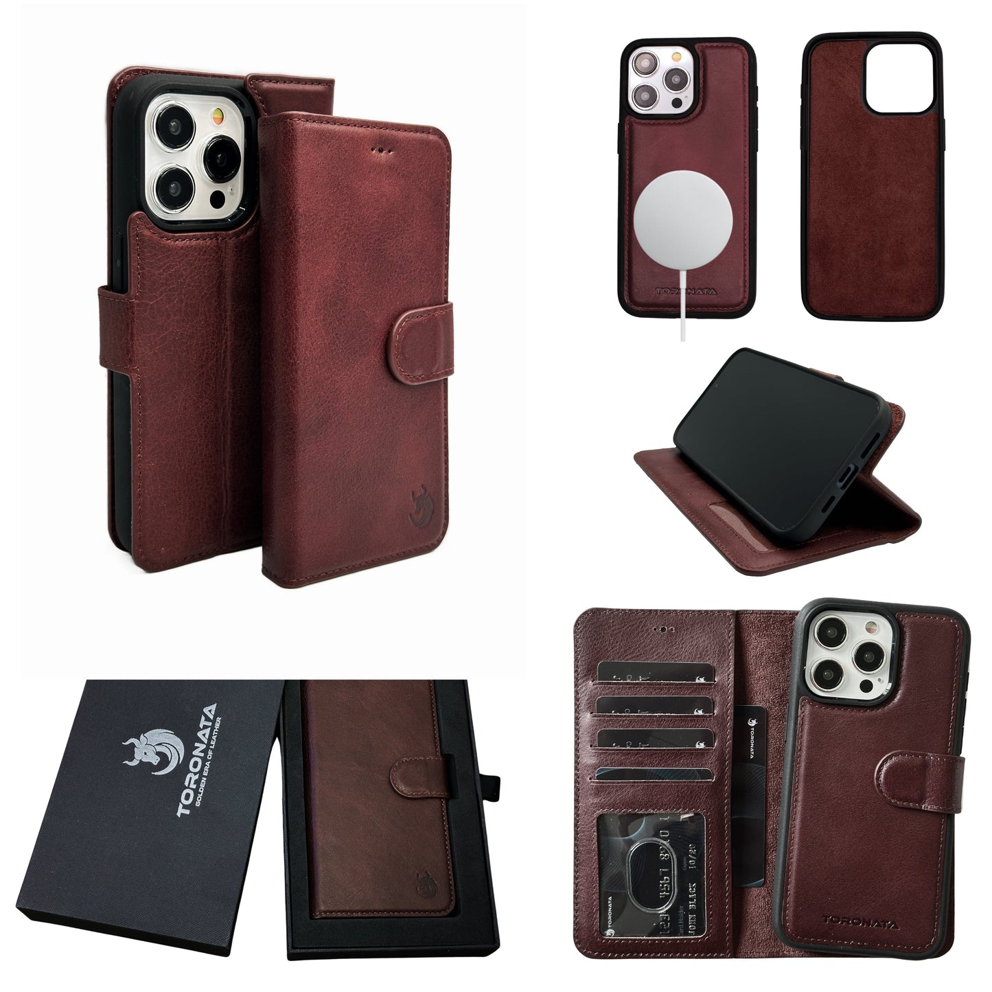 Vegas Premium Leather iPhone 15 Pro Max Wallet Case with MagSafe | Detachable RFID Blocking Luxury Wallet - Concordia Style Boutique