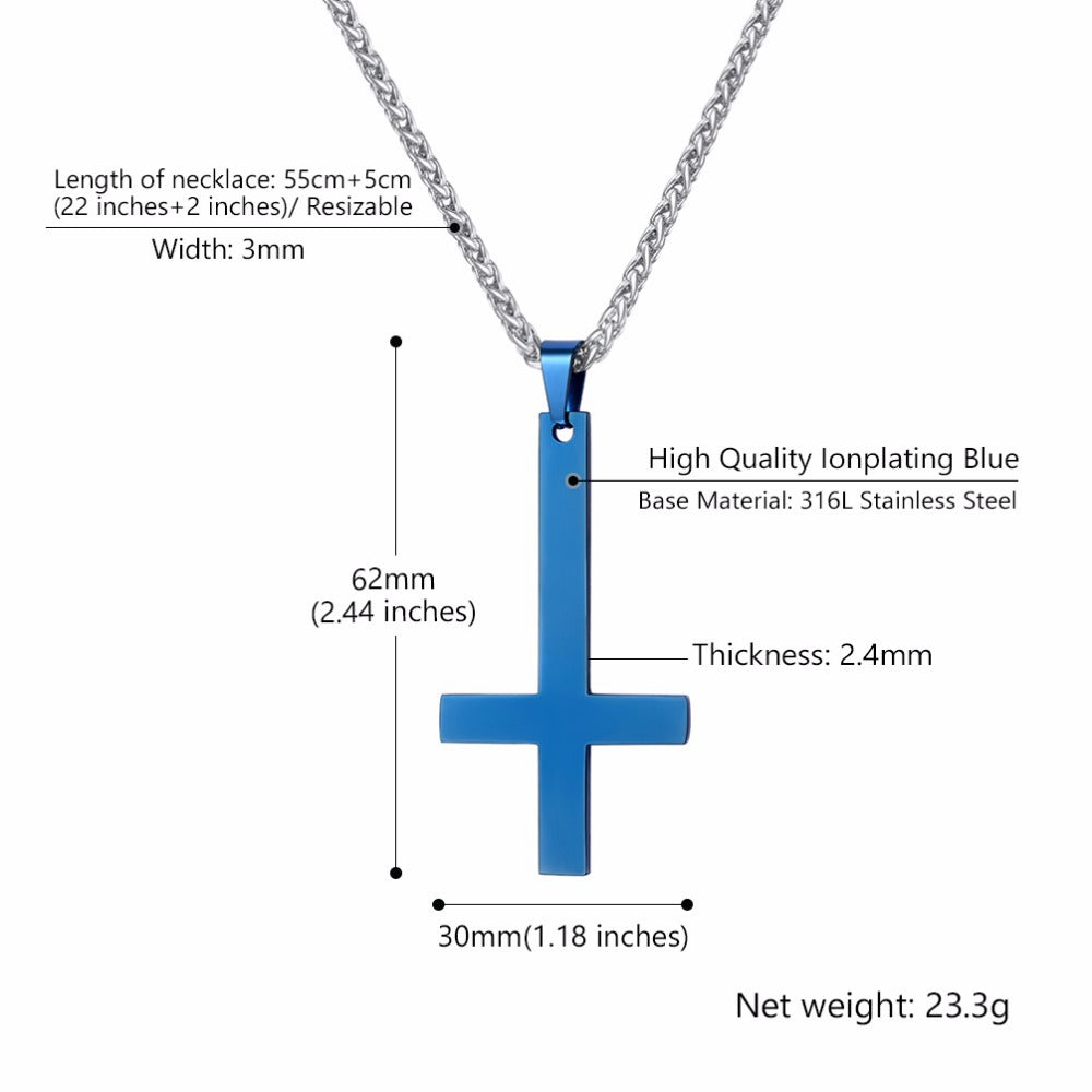 Titanium steel smooth cross necklace pendant - Premium necklace from erDouckan - Just $21! Shop now at Concordia Style Boutique