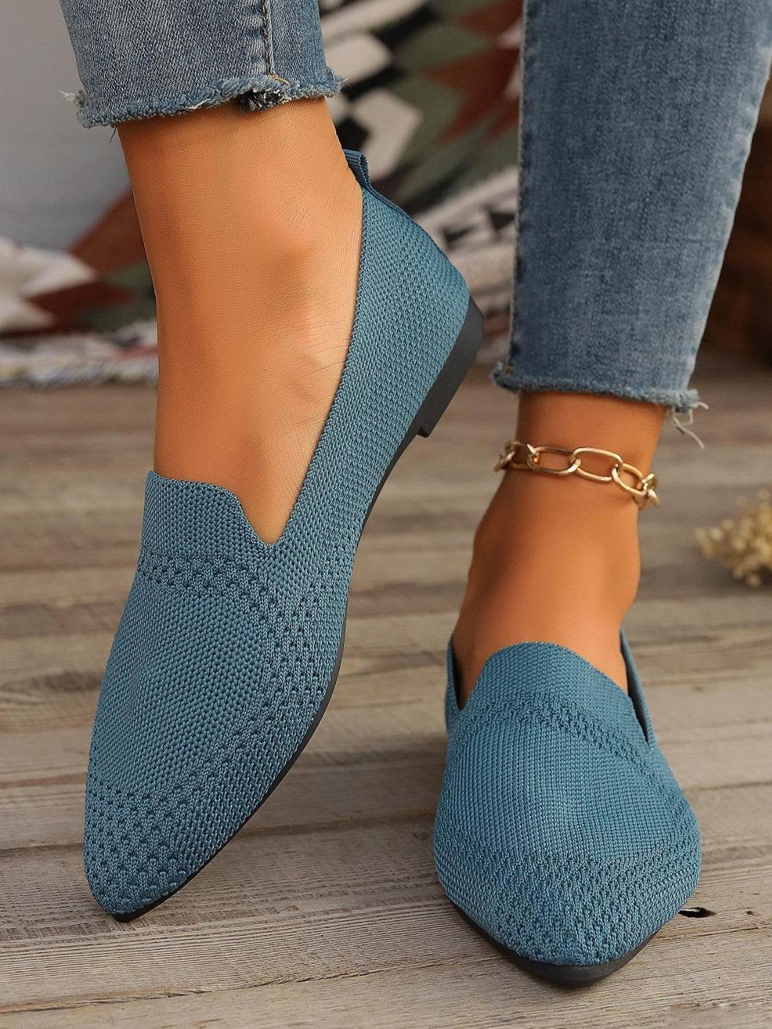 Pointy Toe Mesh Flats Slip-Ons - Concordia Style Boutique