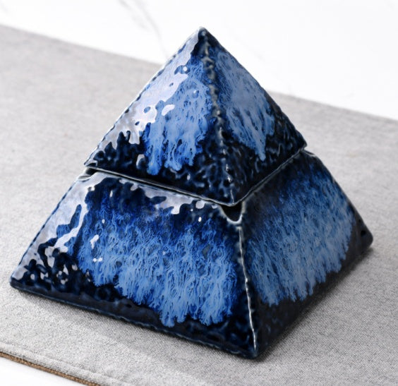 Ceramic Pyramid Ashtray With Lid - Concordia Style Boutique
