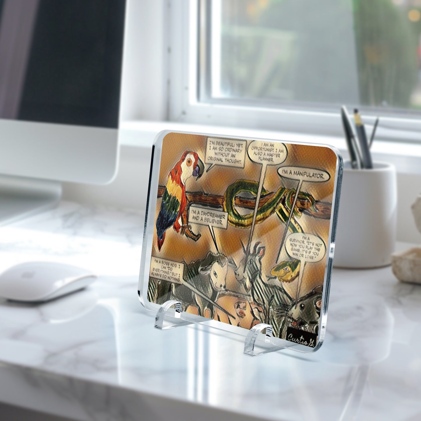 Acrylic Plaque with Stand - "Our Gang I" - Premium Acrylics from Concordia Style Boutique - Just $12.75! Shop now at Concordia Style Boutique