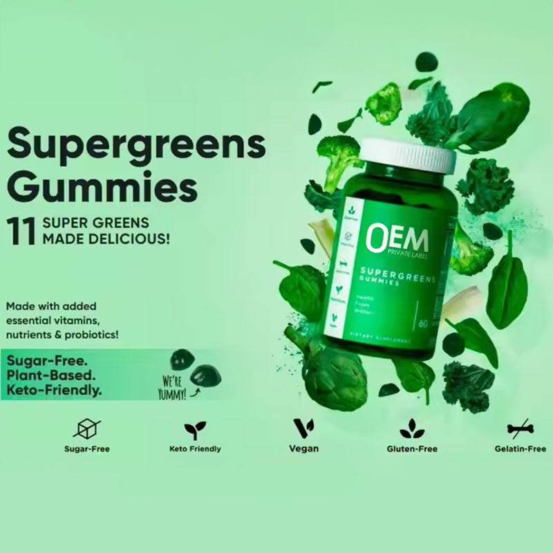 Vegetarian Chlorophyll Gummies - Super Green Vitamin Gummies - Concordia Style Boutique