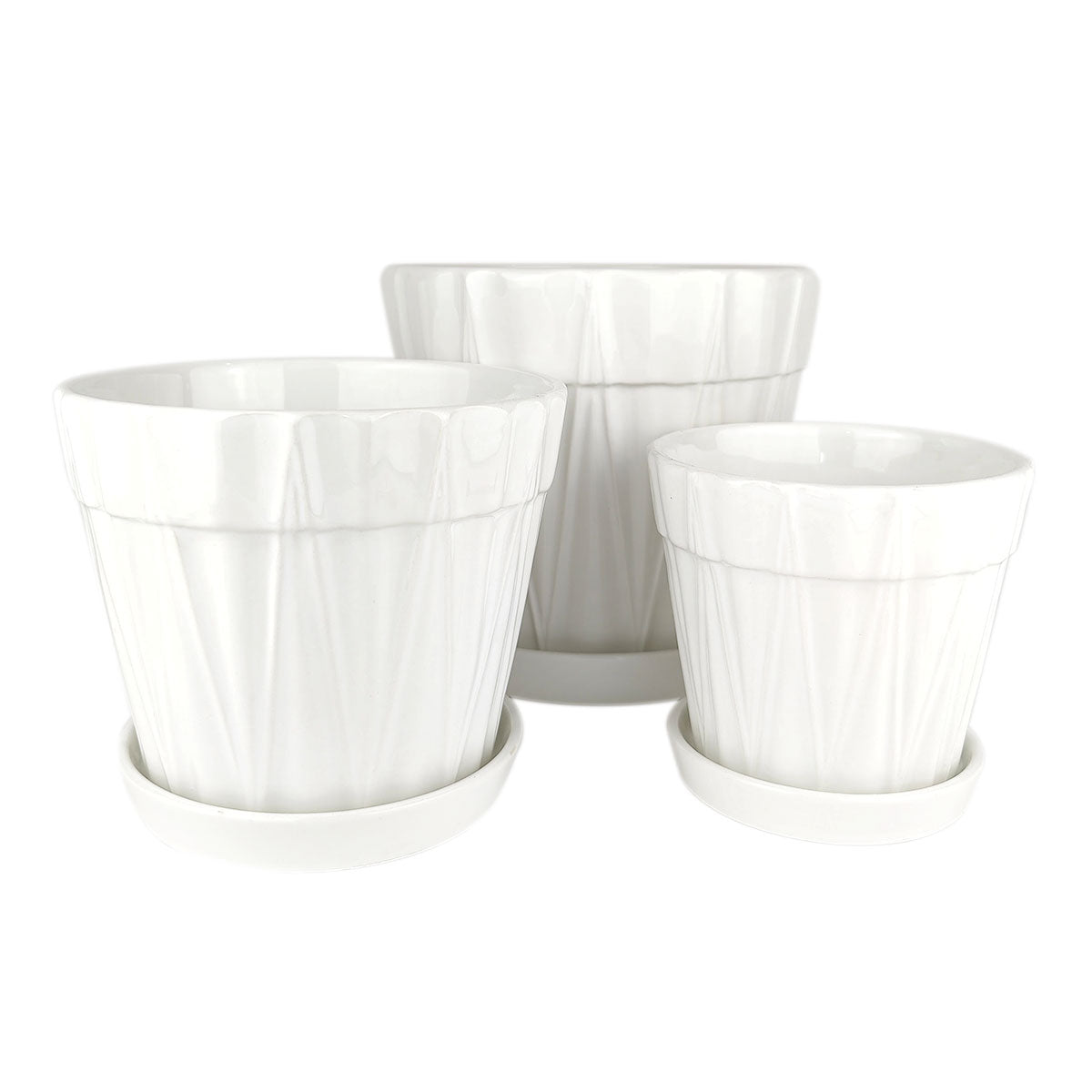 7 inch Decorative Ceramic Pot With Saucer