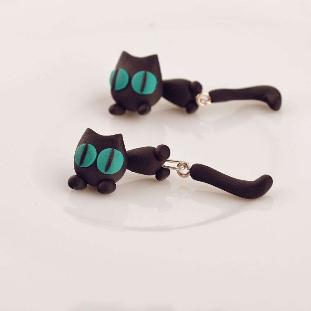 HANDMADE CAT EARRINGS (PAIR) - Concordia Style Boutique