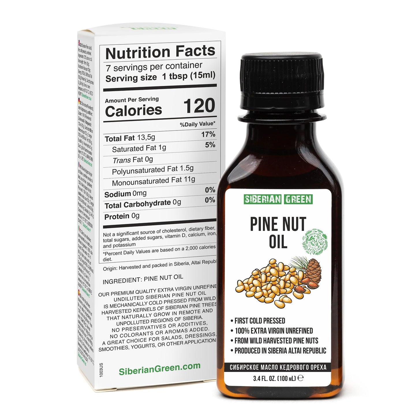 Extra Virgin Siberian Pine Nut Oil – 100% Pure & Cold Pressed - Concordia Style Boutique