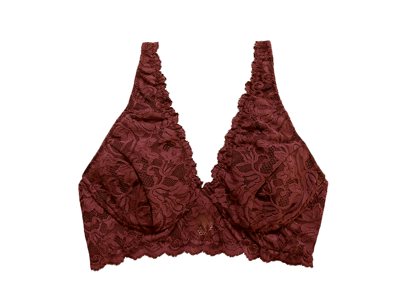 Vela Wireless Bra, Garnet