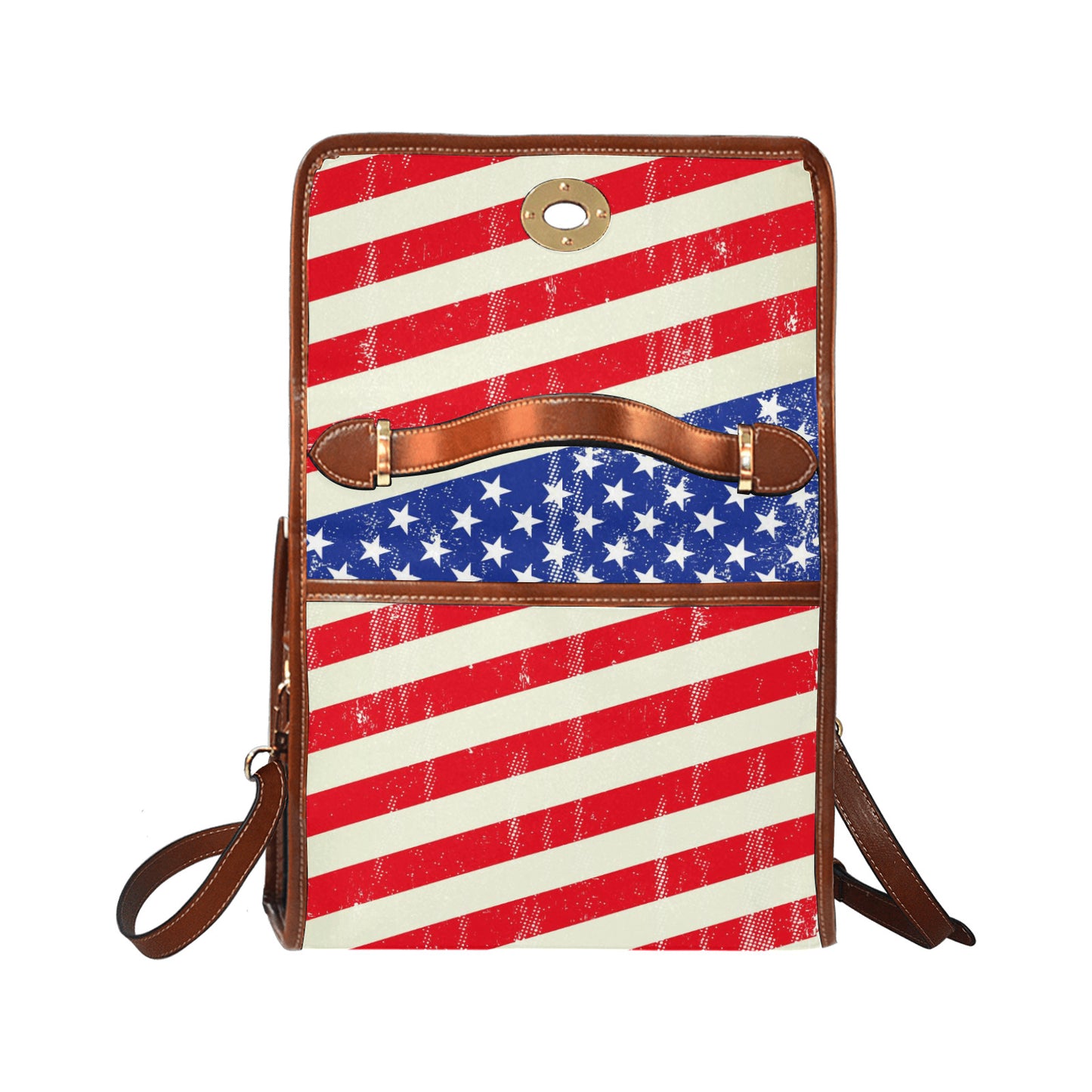 Waterproof Canvas Bag -Brown - "Americana" - Premium Canvas Bag from Concordia Style Boutique - Just $36.52! Shop now at Concordia Style Boutique