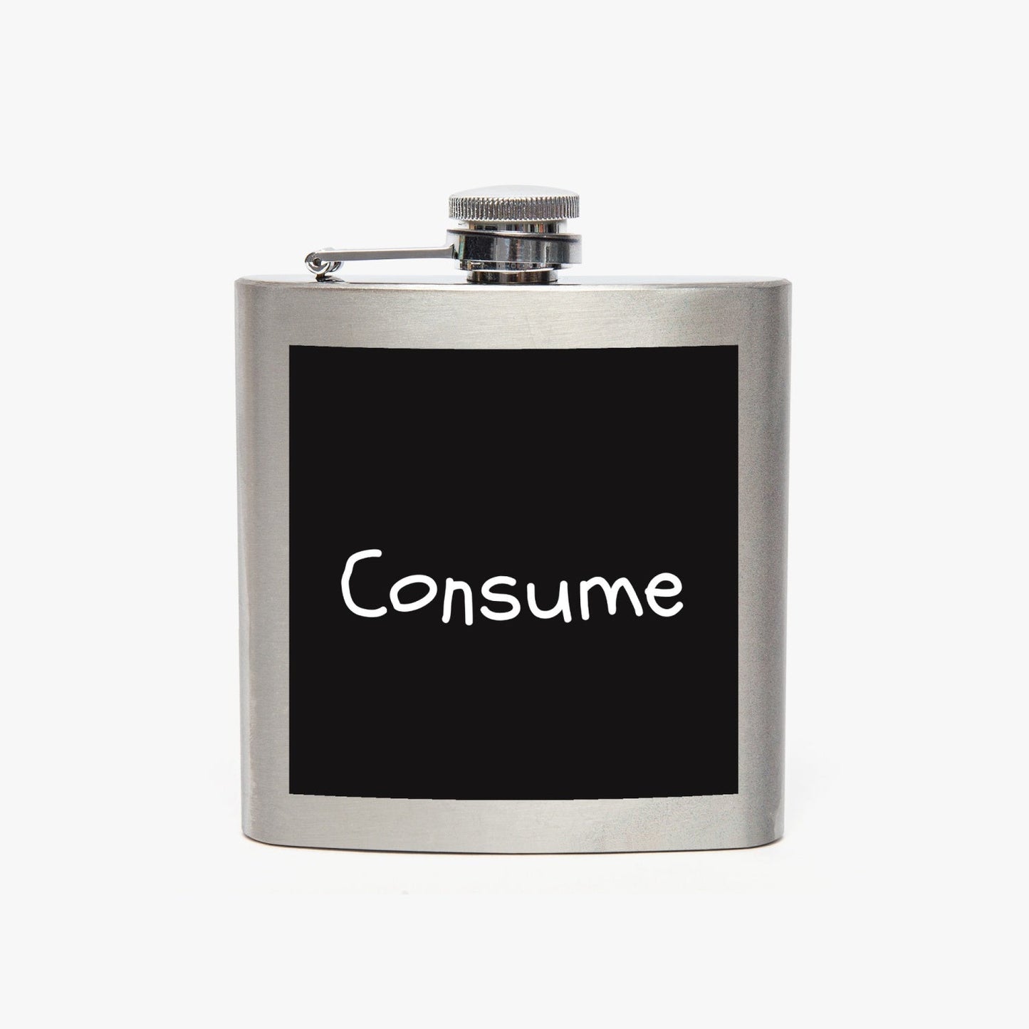 6 oz Stainless Steel Hip Flask - Consume - Concordia Style Boutique
