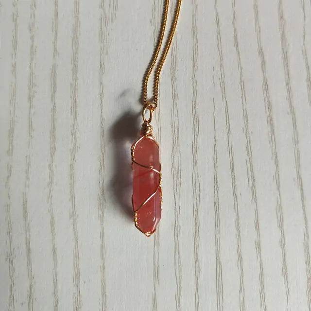 Natural Stone Pendant Necklace - Concordia Style Boutique