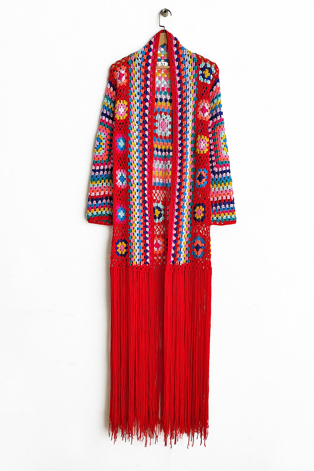 Fringe Tied Long Sleeve Cardigan - Premium Jacket from Concordia Style Boutique - Just $113! Shop now at Concordia Style Boutique