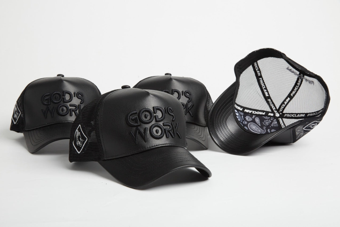 God's Work- Asphalt Leather / Signature Series Snap-back - Concordia Style Boutique