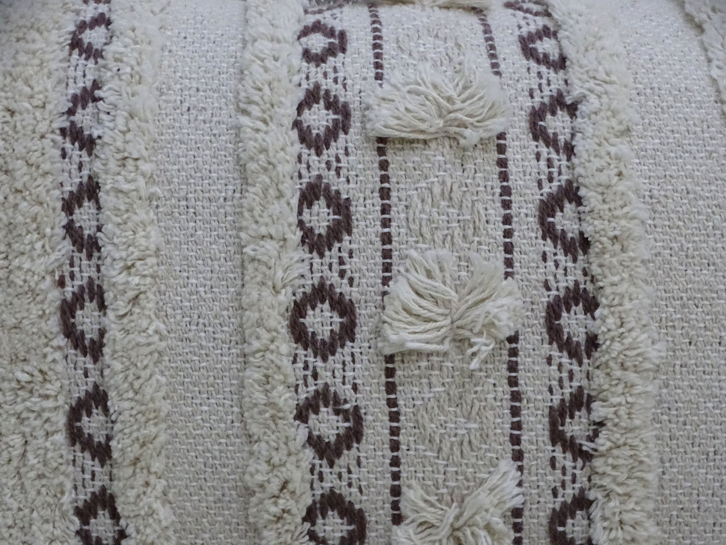 Handwoven 14"X 24" Throw Pillow with Fringes