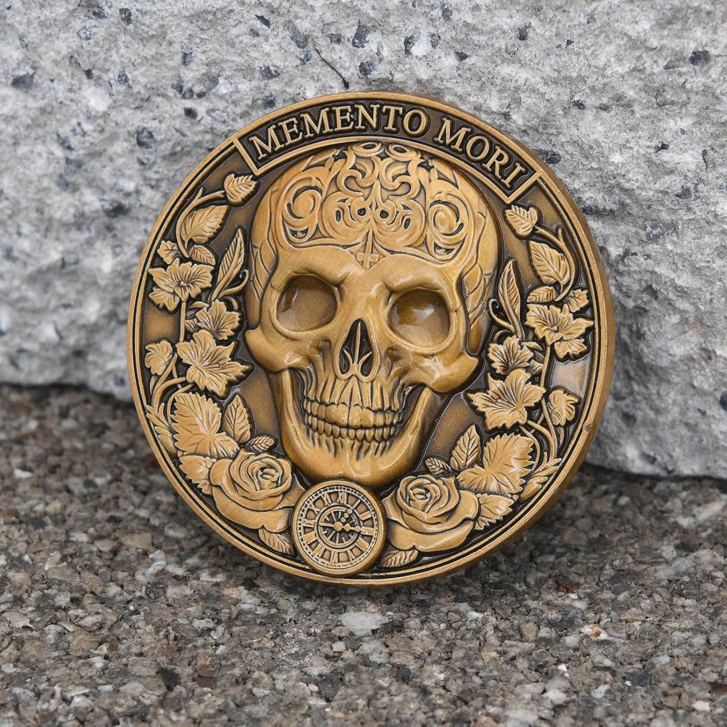 Memento Mori Coin - Skull & Tree of Life Design (Single Coin) - Concordia Style Boutique