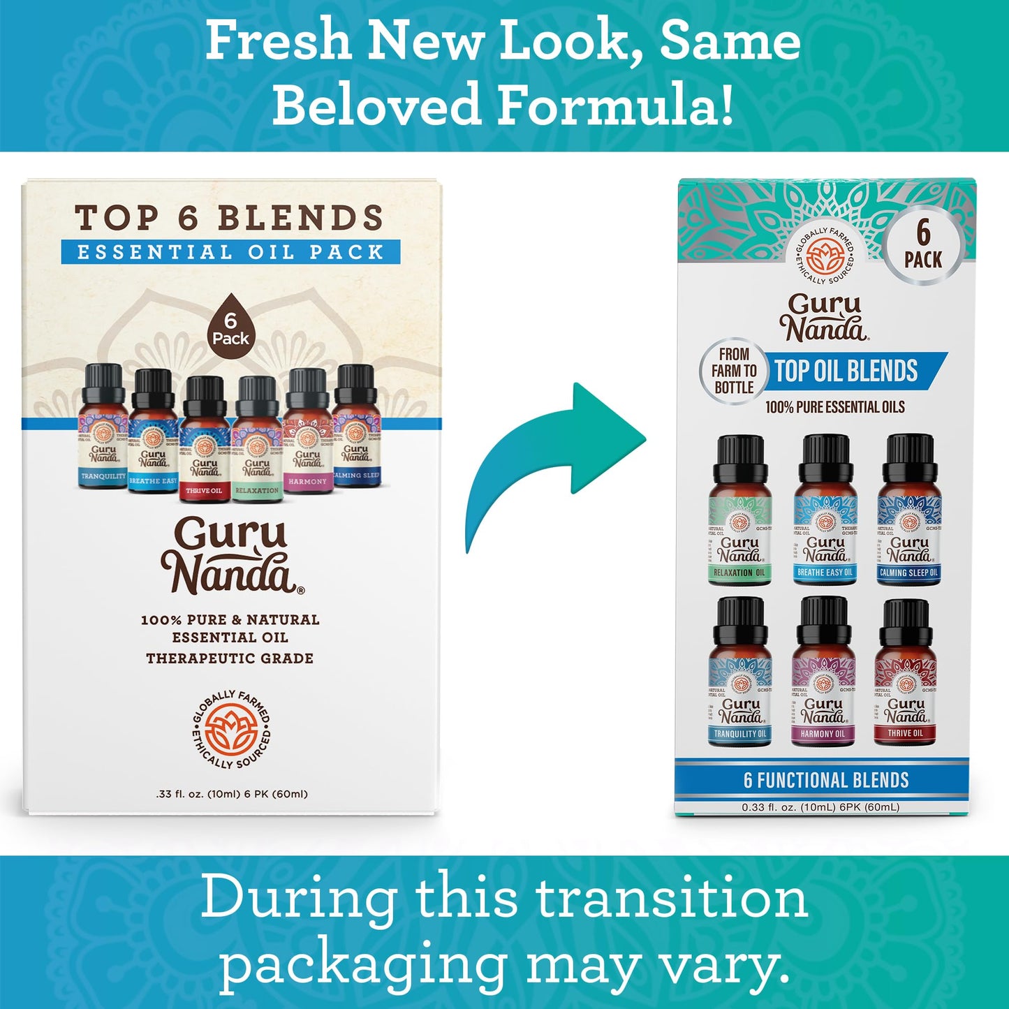 GuruNanda Essential Oil Blends (Set of 6) - Premium Essential Oil Blends from Concordia Style Boutique - Just $19.98! Shop now at Concordia Style Boutique