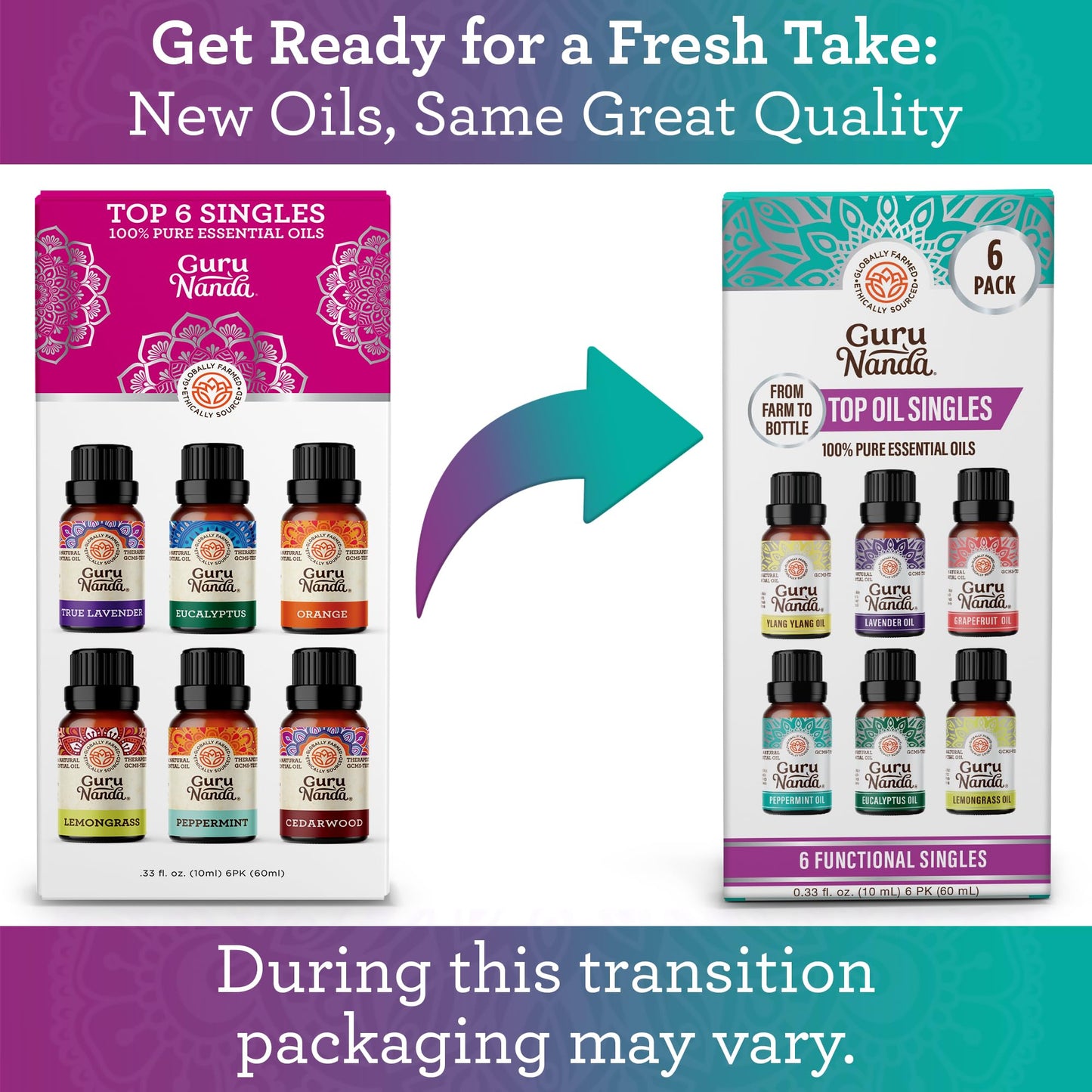GuruNanda Essential Oil Blends (Set of 6) - Premium Essential Oil Blends from Concordia Style Boutique - Just $19.98! Shop now at Concordia Style Boutique
