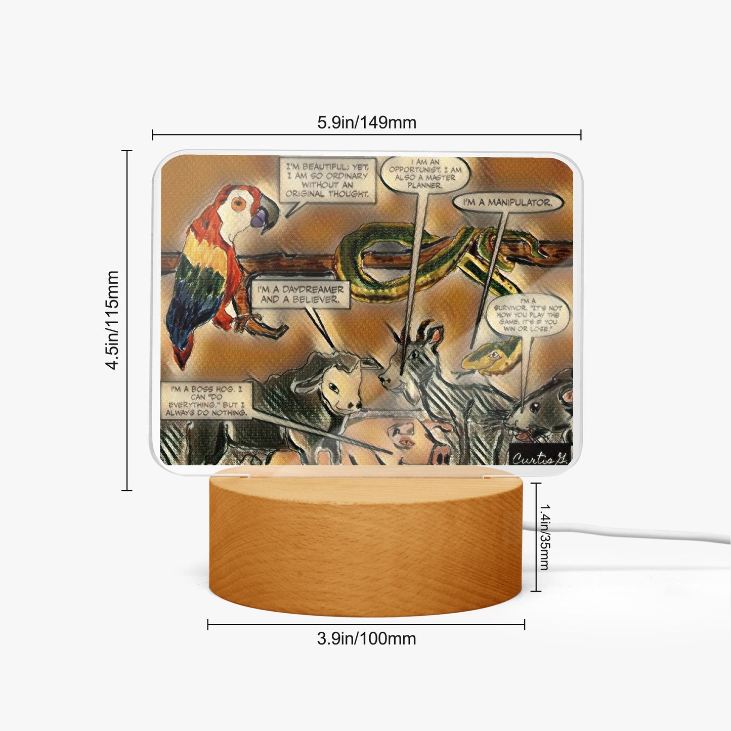 Acrylic Plaque with Stand - "Our Gang I" - Premium Acrylics from Concordia Style Boutique - Just $12.75! Shop now at Concordia Style Boutique