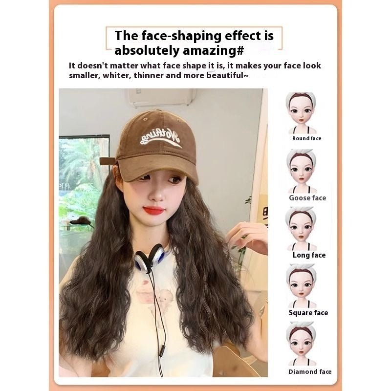 Wig Hat Integrated Fashion Large Wig - Full-head Wig - Concordia Style Boutique