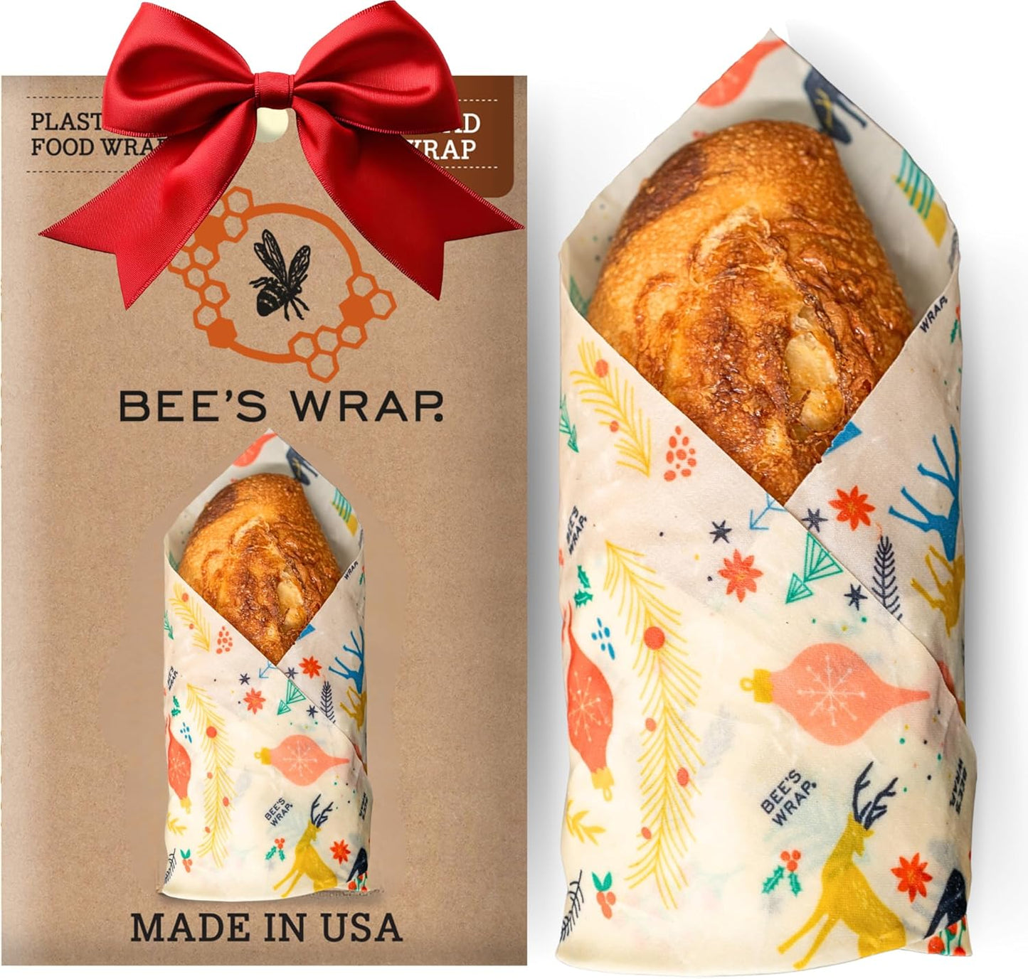 Bee's Wrap Reusable Beeswax Food Wraps - Made in the USA - Eco Friendly Beeswax Wraps for Food - Sustainable - Concordia Style Boutique