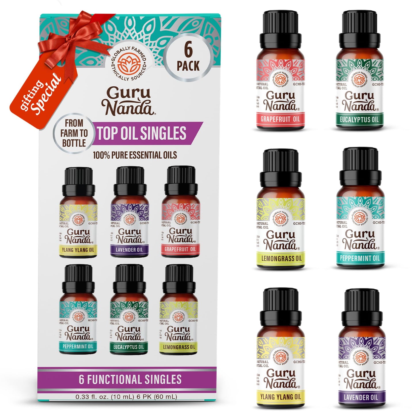 GuruNanda Essential Oil Blends (Set of 6) - Premium Essential Oil Blends from Concordia Style Boutique - Just $19.98! Shop now at Concordia Style Boutique