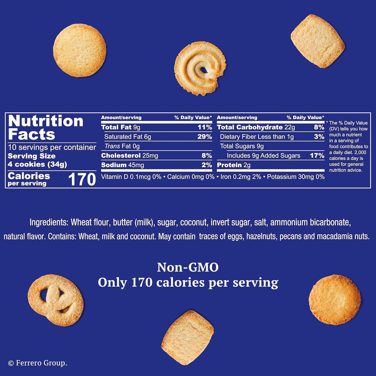 Royal Dansk Danish Cookies, No Preservatives or Coloring Added, 12 Oz. (Pack of 1) - Concordia Style Boutique