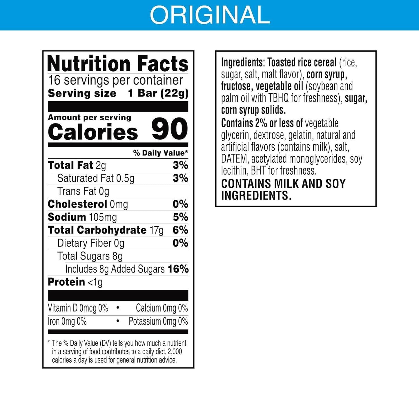 Rice Krispies Treats Crispy Marshmallow Squares - Snack Bars, Original, 12.4oz Box (16 Bars) - Concordia Style Boutique