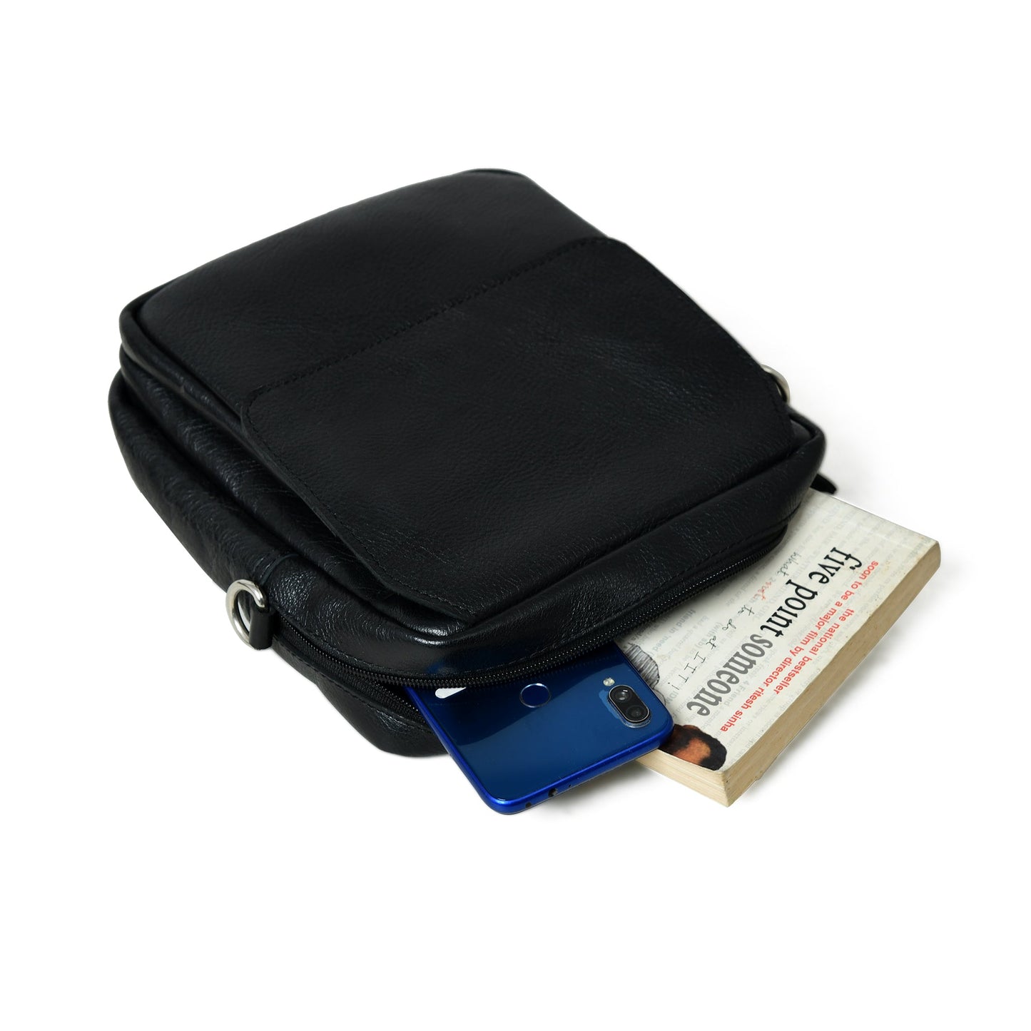 Enzo Black Side Messenger - Concordia Style Boutique