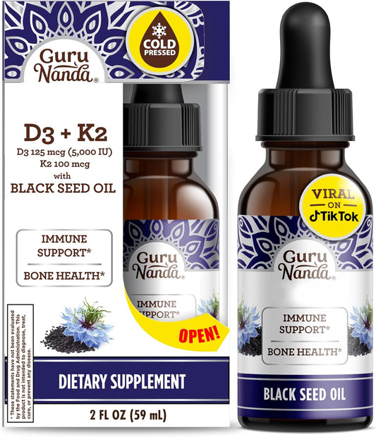 GuruNanda Black Seed Oil, Cold-Pressed Nigella Sativa - Concordia Style Boutique