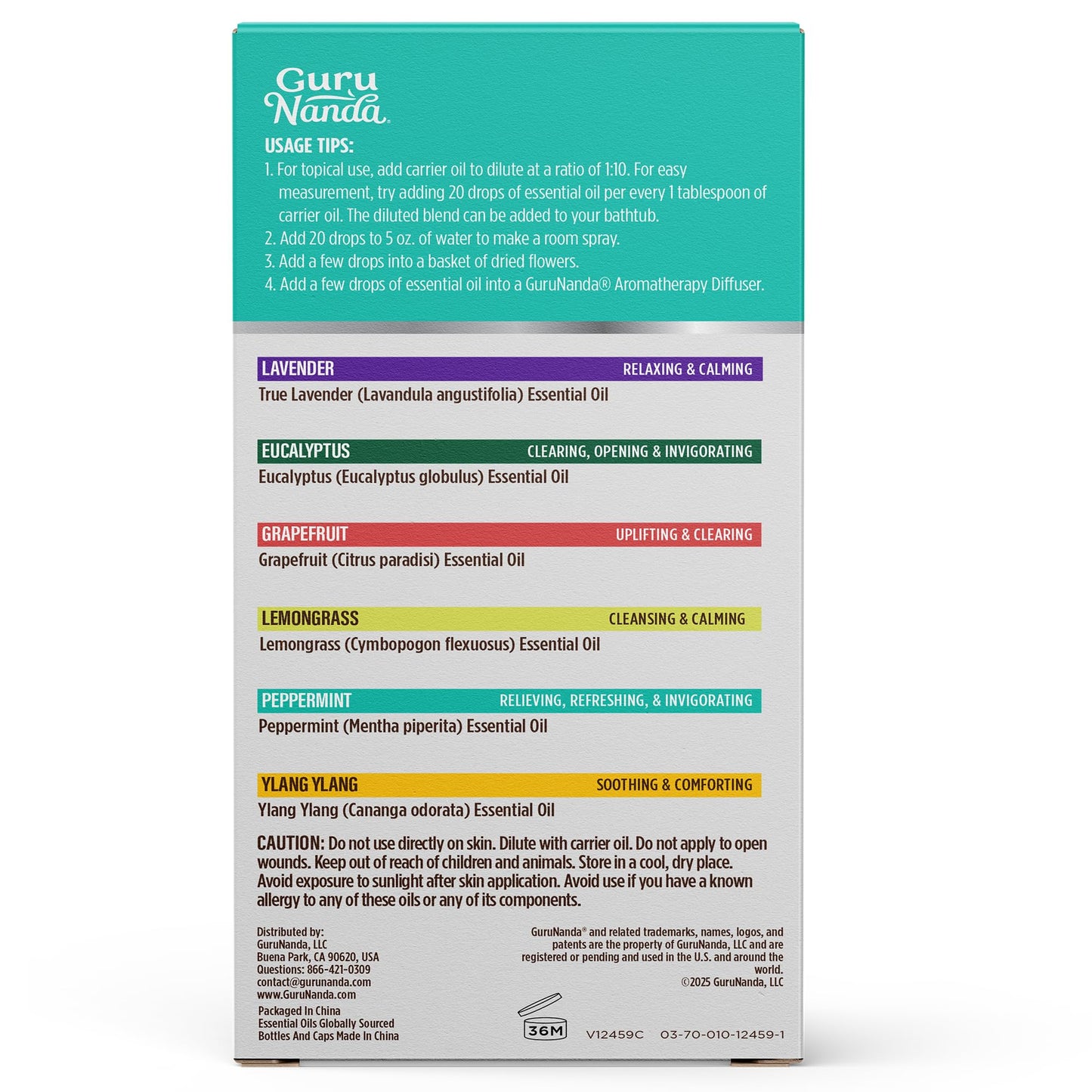 GuruNanda Essential Oil Blends (Set of 6) - Premium Essential Oil Blends from Concordia Style Boutique - Just $19.98! Shop now at Concordia Style Boutique