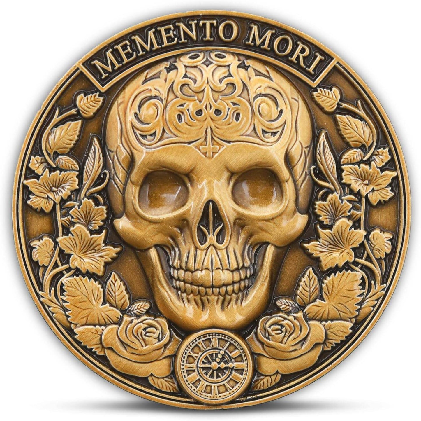 Memento Mori Coin - Skull & Tree of Life Design (Single Coin) - Concordia Style Boutique