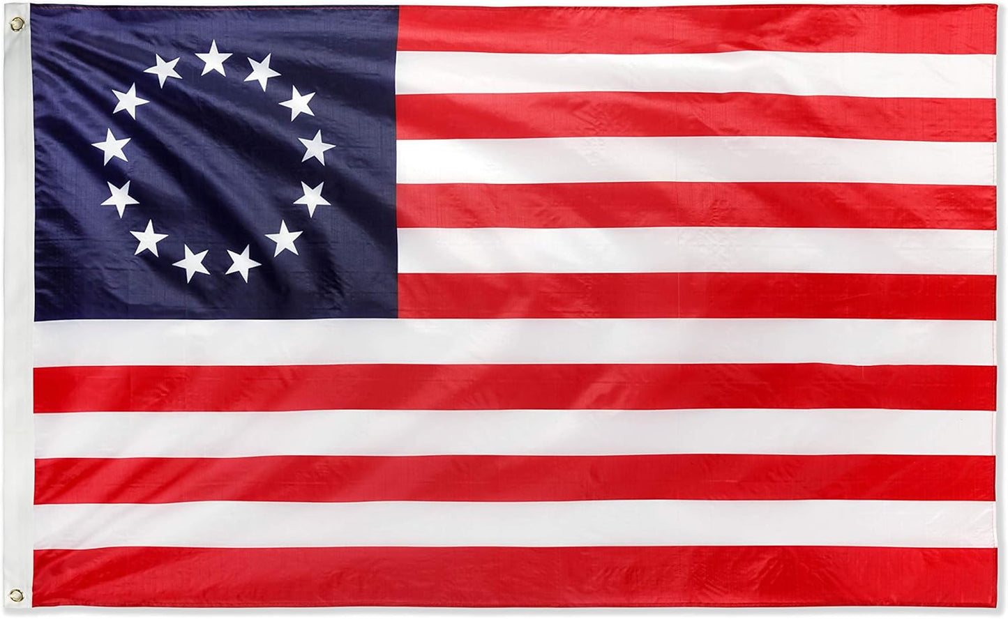 DANF Betsy Ross Flag 3x5ft - 100D Thicker Polyester - July 4th Independence Day 13 Stars American USA America Historical Flags Double Sided Canvas Header with Brass Grommets Indoor & Outdoor Use - Concordia Style Boutique