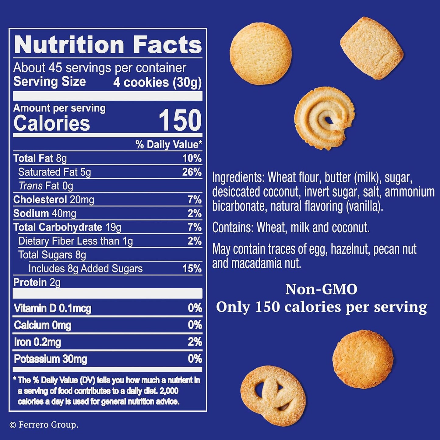 Royal Dansk Danish Cookies, No Preservatives or Coloring Added, 12 Oz. (Pack of 1) - Concordia Style Boutique
