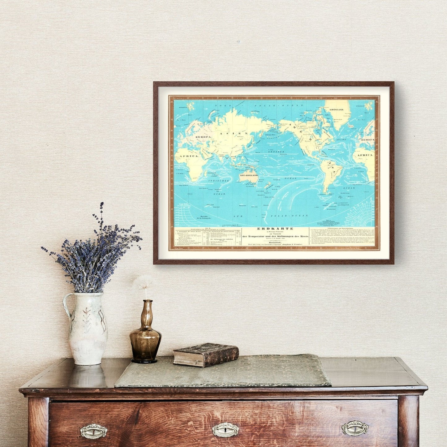 Erdkarte World Map, 1845