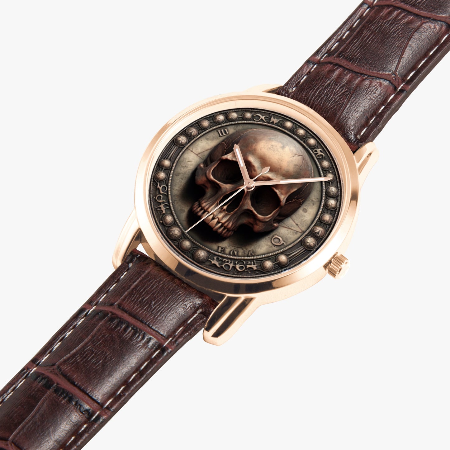 Wide Type Quartz Watch - "Memento Mori" - Unisex - Premium Leather Strap Watches from Concordia Style Boutique - Just $26.50! Shop now at Concordia Style Boutique