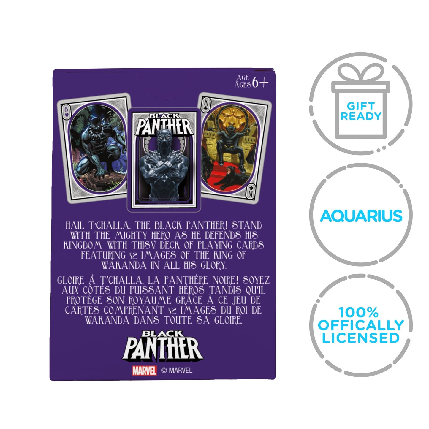 Aquarius Playing Cards: Marvel - Black Panther Nouveau - Concordia Style Boutique