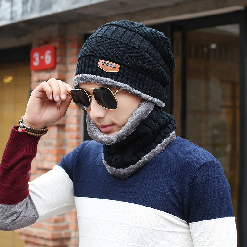 Men's Knitted Wool Hat Casual Warm Bib - Concordia Style Boutique