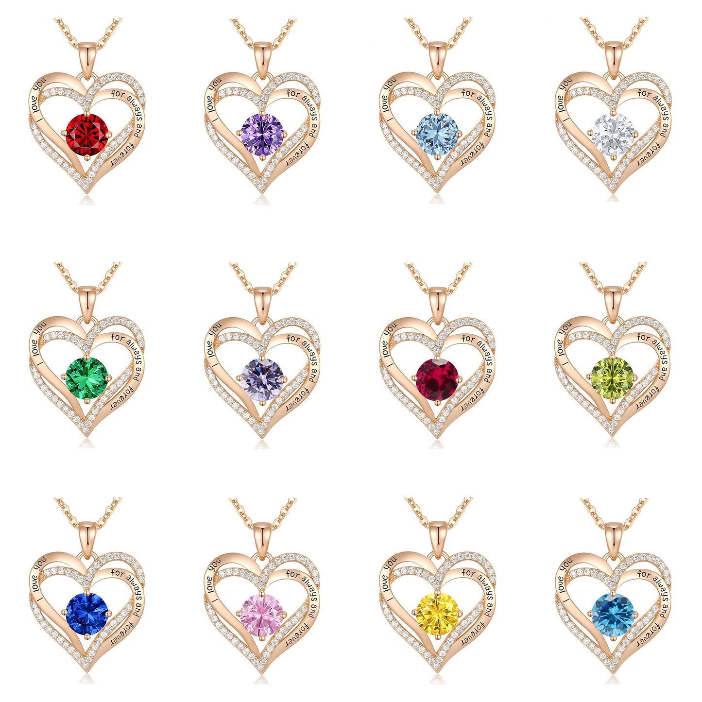 Heart Birthstone Necklace - "Memento Mori" - Premium Necklace from Concordia Style Boutique - Just $25.75! Shop now at Concordia Style Boutique
