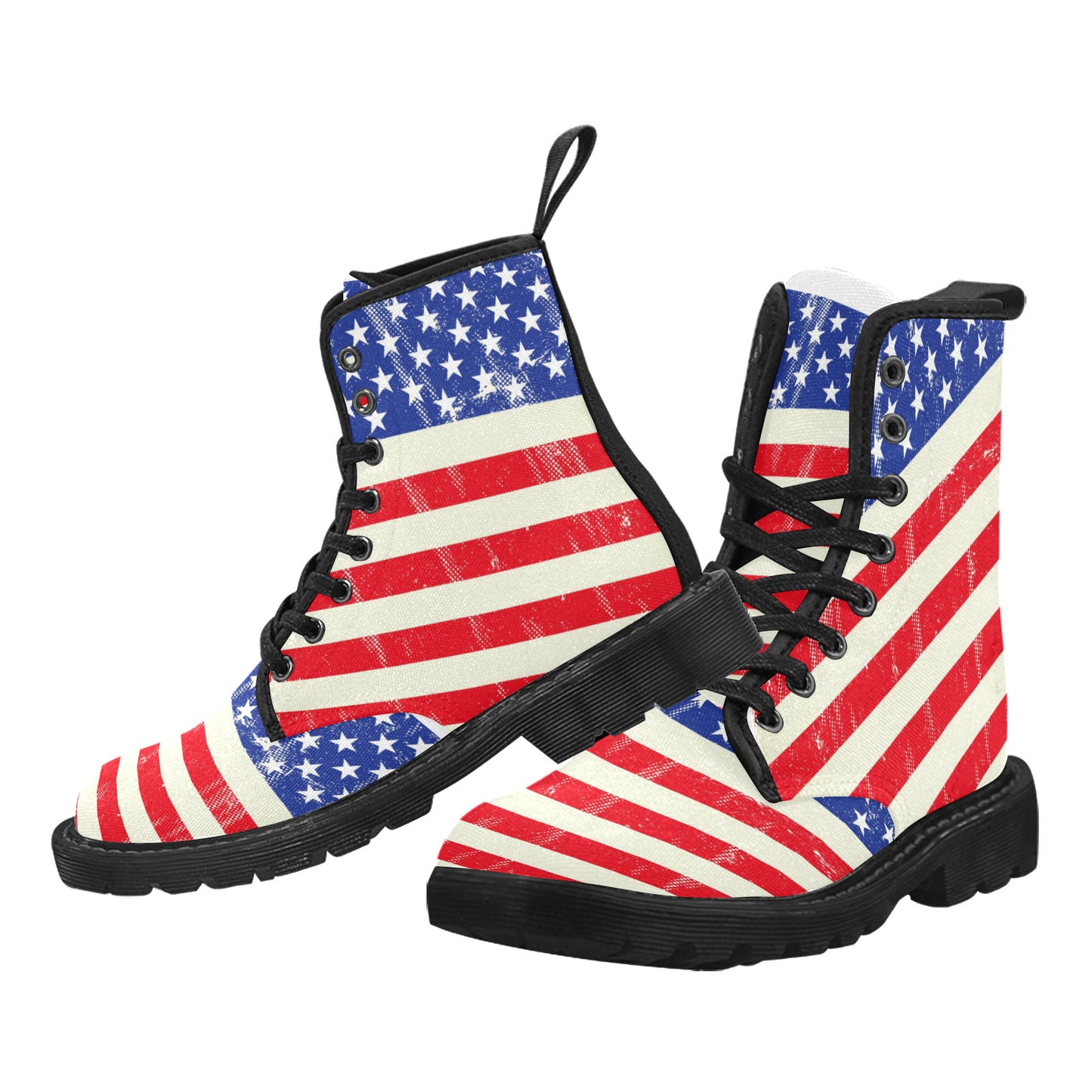 Men's Lace Up Canvas Boots - "Americana" - Premium Canvas Boots from Concordia Style Boutique - Just $81.90! Shop now at Concordia Style Boutique