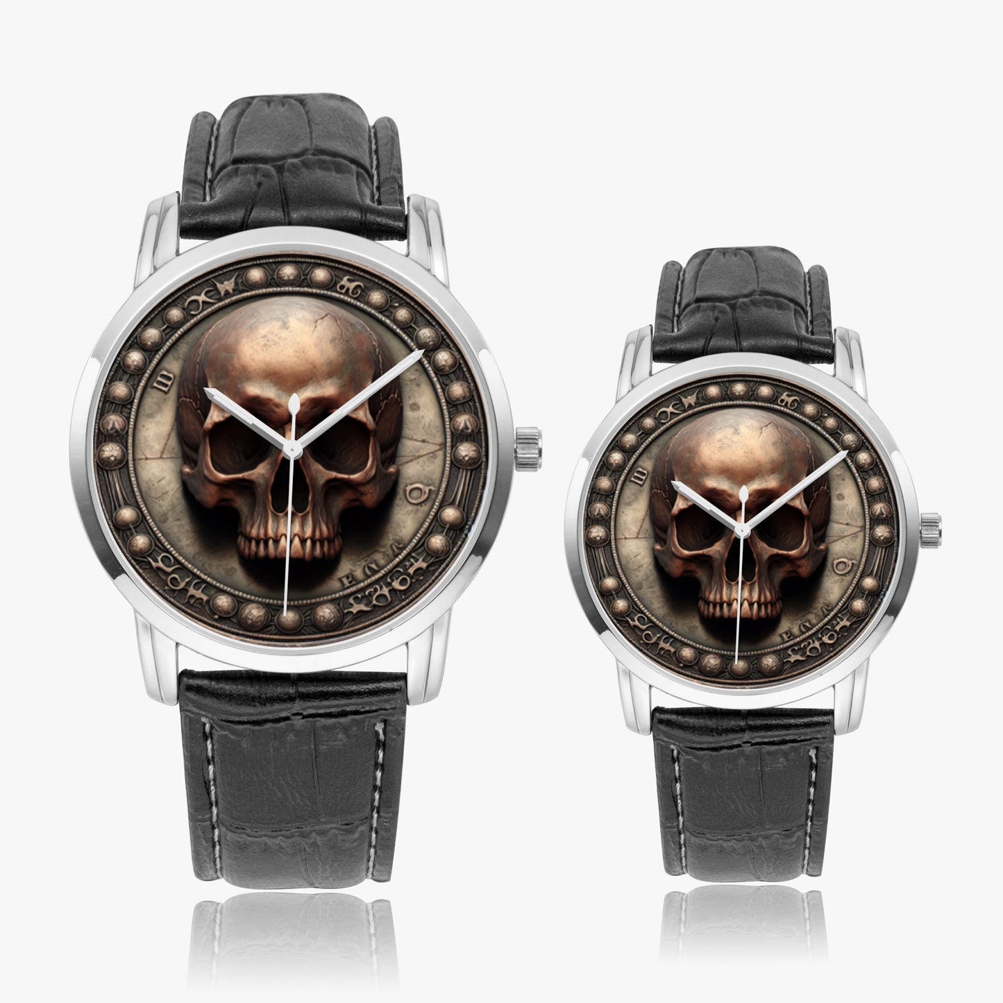 Wide Type Quartz Watch - "Memento Mori" - Unisex - Premium Leather Strap Watches from Concordia Style Boutique - Just $26.50! Shop now at Concordia Style Boutique