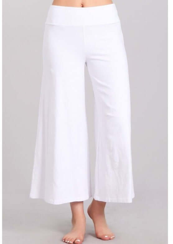 Mineral Washed Cropped Gaucho Pants Made in USA - Concordia Style Boutique