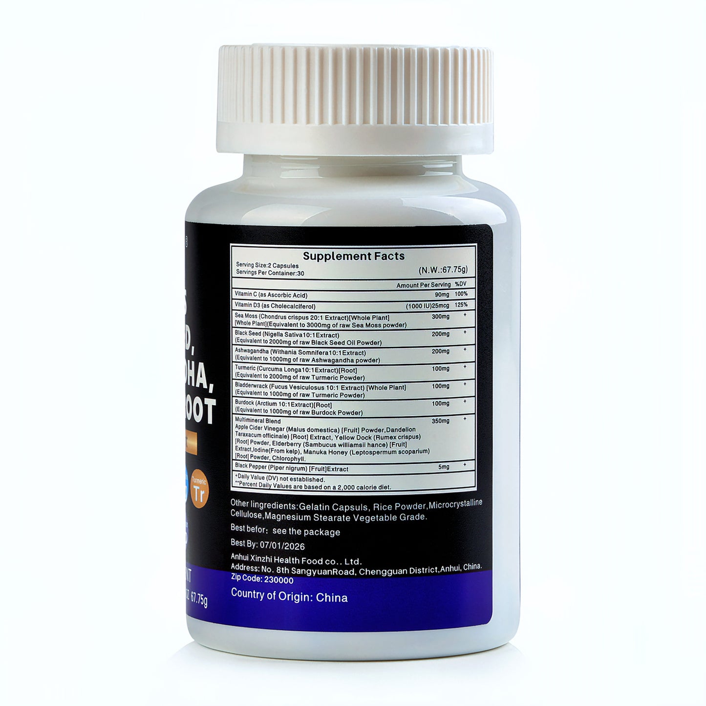 Abronikey Sea Moss 60 Capsules for Immune Support & Digestive Health - Concordia Style Boutique