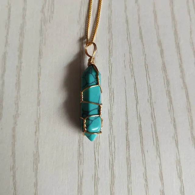 Natural Stone Pendant Necklace - Concordia Style Boutique