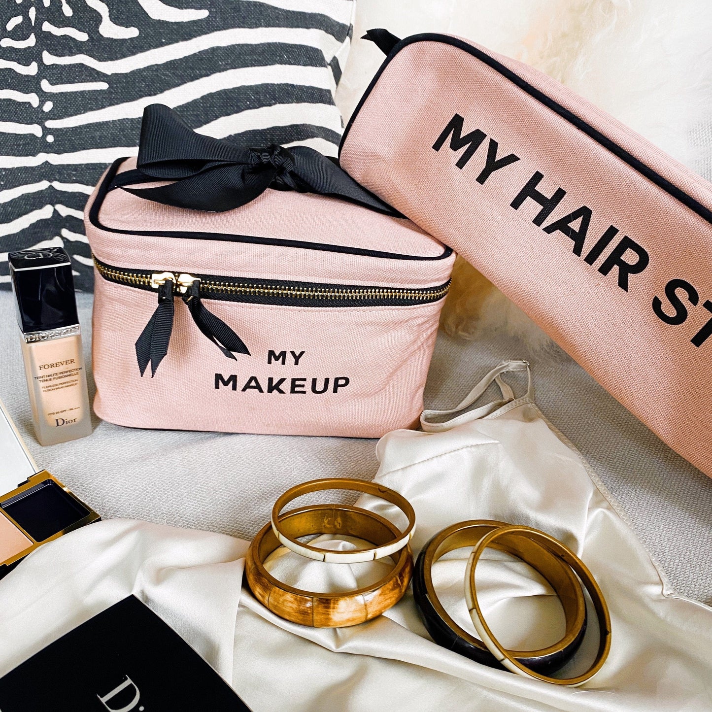 Hair Stuff Travel Case, Pink/Blush - Concordia Style Boutique