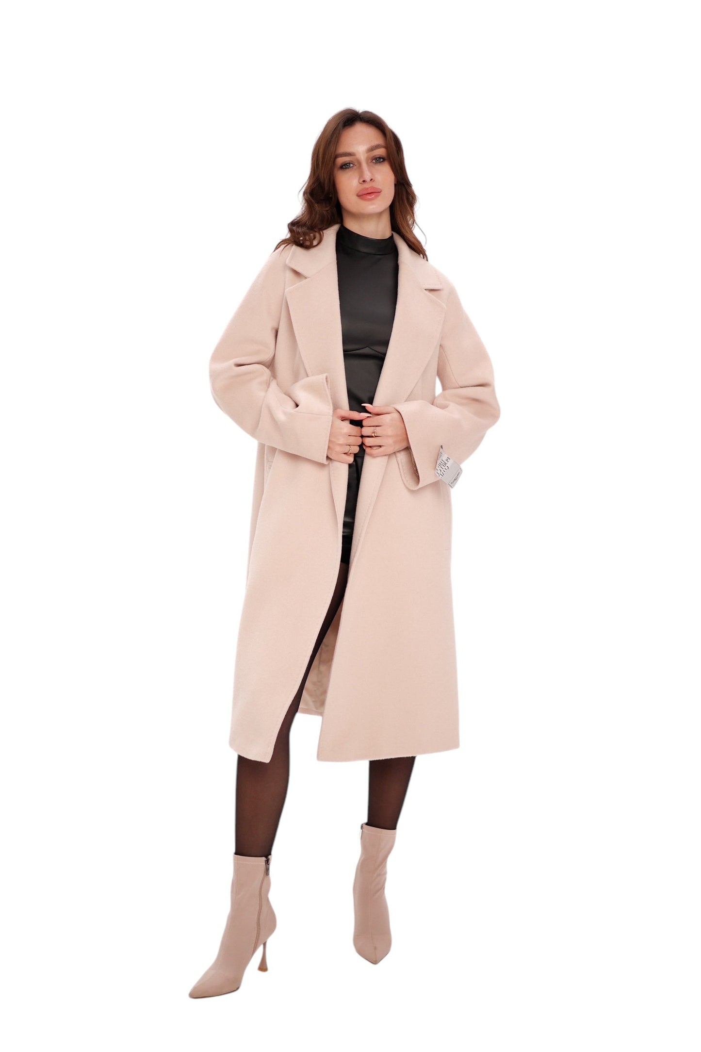 Chester Premium Wool Cashmere Coat in Praline
